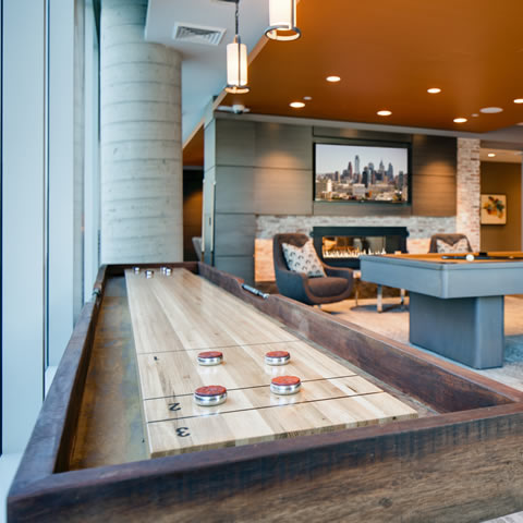 Commercial Billiard Room Design - 3737 Chestnut Luxury Apartments