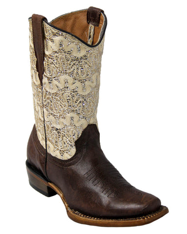 Kid's Dragon Sparkle Boots -Brown