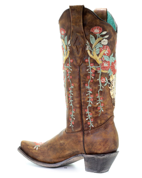 deer skull cowboy boots