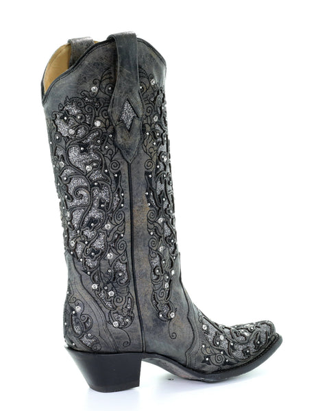 coral sky blue glitter boots