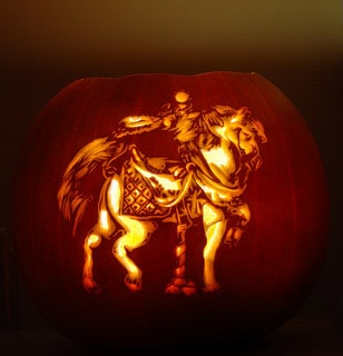 Carousel Horse Pumpkin Carving for Halloween