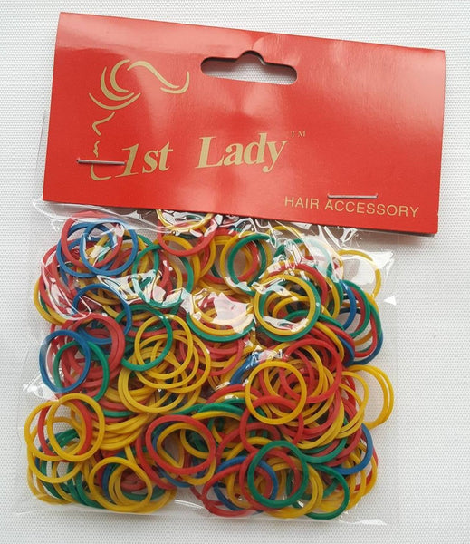 600 Rubber Small Mini Elastic Bands Bright Colours Braiding Plaits Hair Craft 