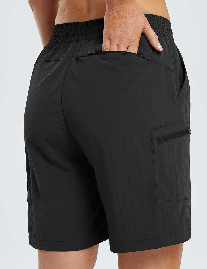 Baleaf Women"s Triumph 7" Lightweight Water-resistant Shorts dga015 Anthracite Detail