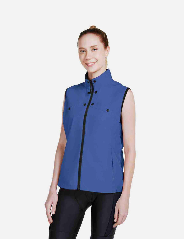 Baleaf Women's Waterproof & Windproof Detachable Sleeves Jackets cai029 Blue Front