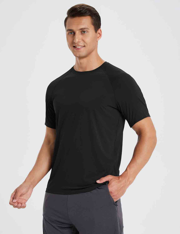 Baleaf Men's Flyleaf UPF30+ Crew Neck T-Shirts dga053 Anthracite Side