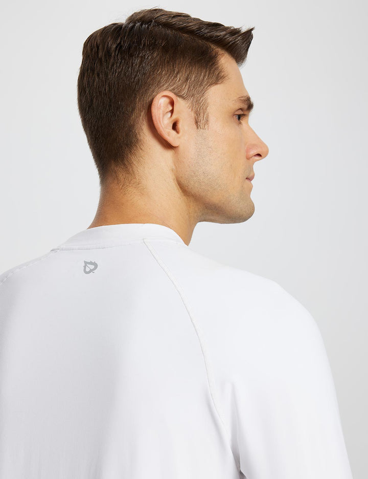 Baleaf Men's Laureate Thermal Crew Neck T-Shirt dbd084 Lucent White Details