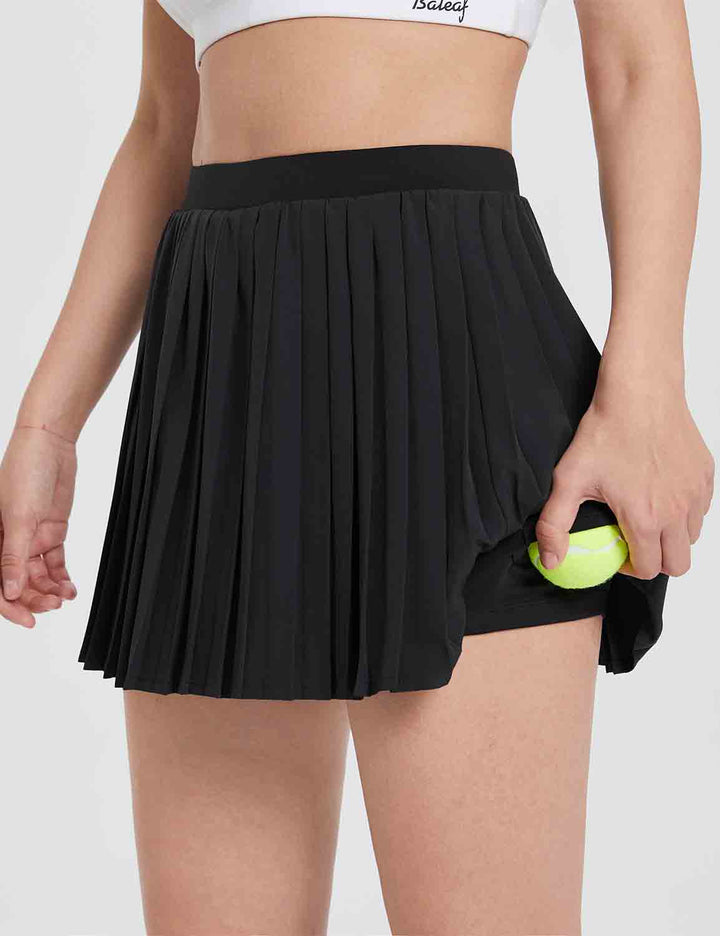 Baleaf Women's Laureate UPF50+ Pleated Skorts dte001 Anthracite Details