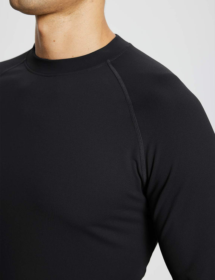 Baleaf Men's Laureate Thermal Crew Neck T-Shirt dbd084 Anthracite Details