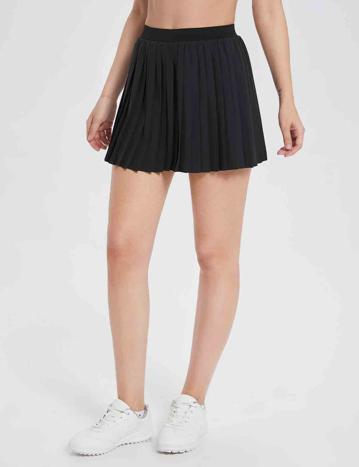 Baleaf Women's Laureate UPF50+ Pleated Skorts dte001 Anthracite Side