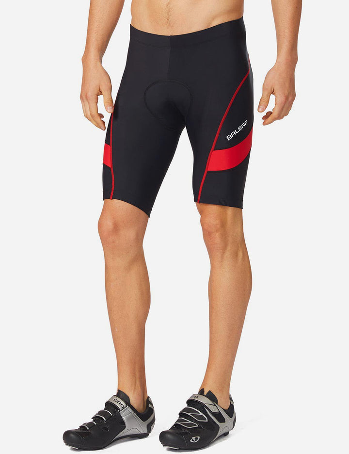 Baleaf Men s 3D Chamois Padded Low Cut Compression Cycling Shorts aab155 red side
