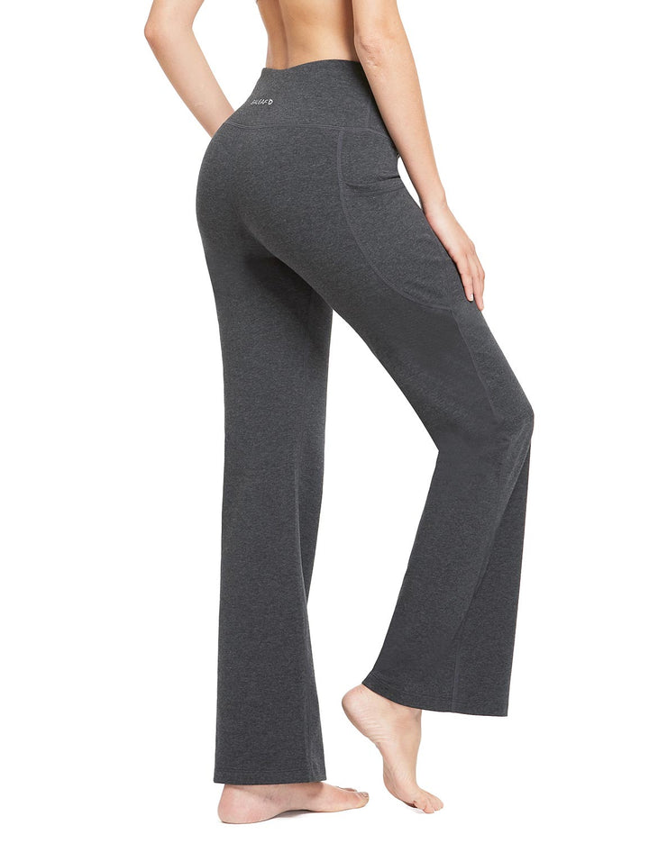 Baleaf Women's Laureate High-Rise Flared Pants abh144 Charcoal Back