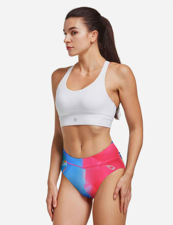 Baleaf Women's UPF50+ 3D Gel Padded Digital Printed Cycling Underwear cai007 Blue Pink f