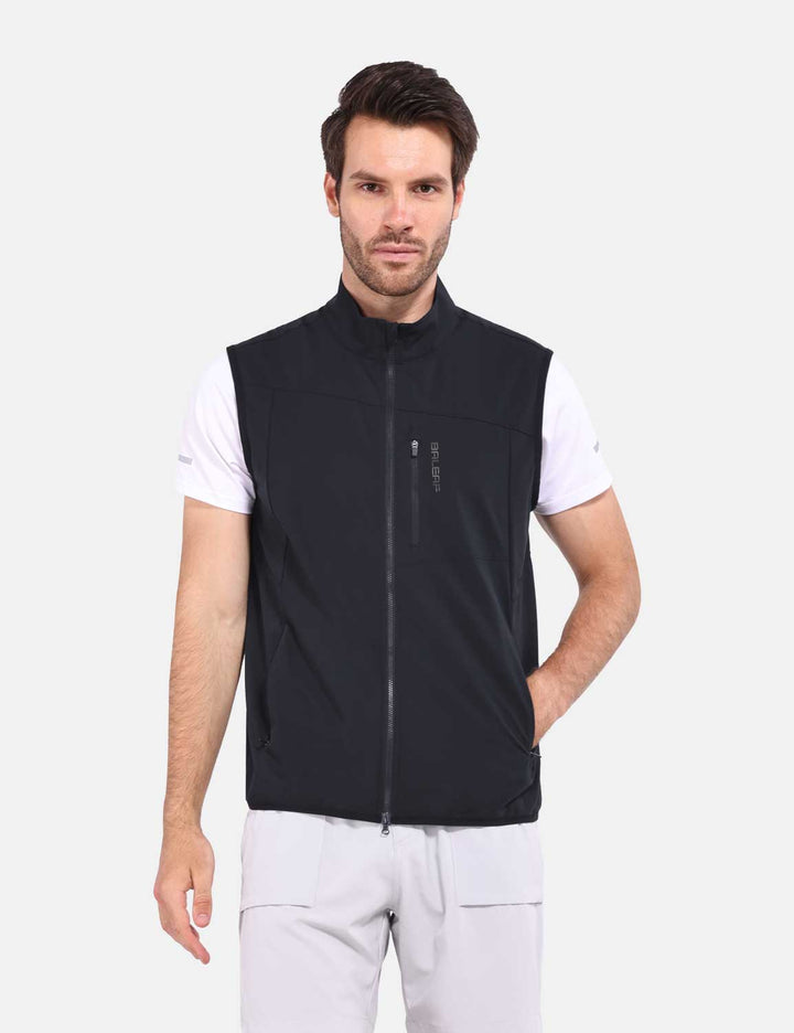 Baleaf Men's Laureate Multi-Pocket Lightweight Vest cga031 Black Beauty Main