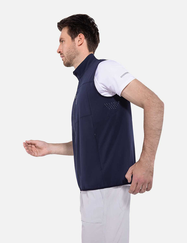 Baleaf Men's Laureate Multi-Pocket Lightweight Vest cga031 Eclipse Side