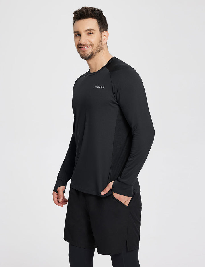 Baleaf Men's Sustainable Bodyfit Baselayer Anthracite Side