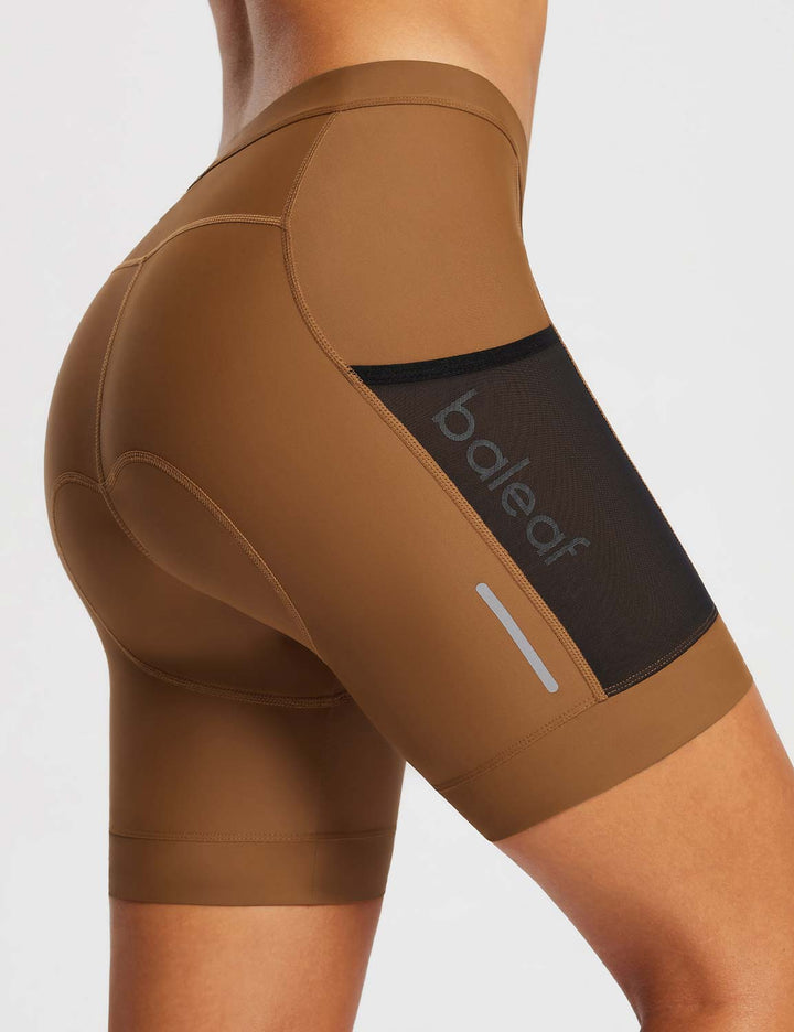 Baleaf Women's Airide Padded MTB Shorts eai011 Caramel Cafe Main