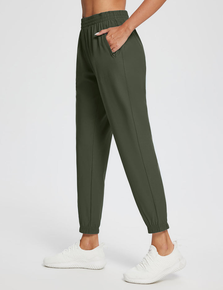 Baleaf Women's Laureate Quick-Dry Lightweight Joggers ebd003 Rifle Green Side