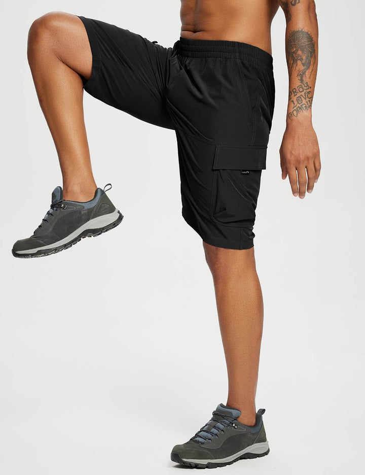 Baleaf Men's Laureate Bermuda Knee-Length Shorts ega017 Anthracite Side