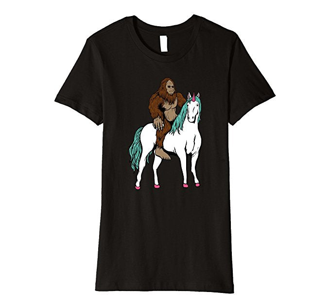 Big Foot Riding A Unicorn Shirt