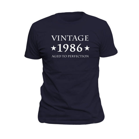 Vintage 1986 Aged To Perfection Customizable Birthday Shirt