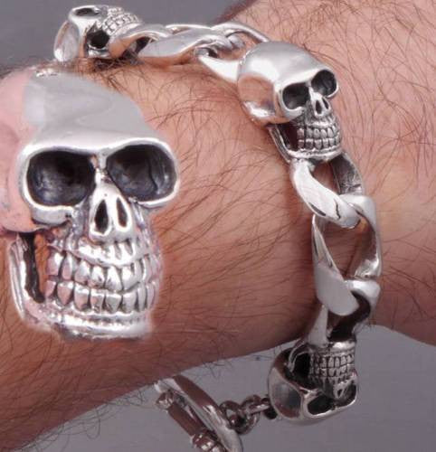 925 skull bracelet