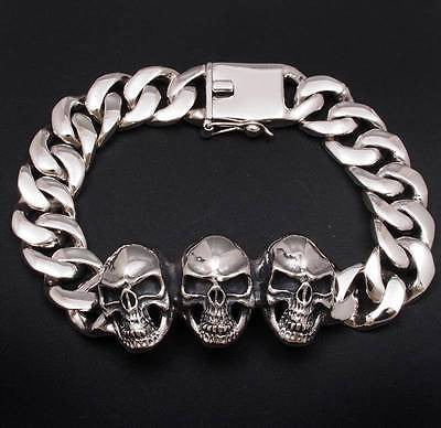 925 skull bracelet