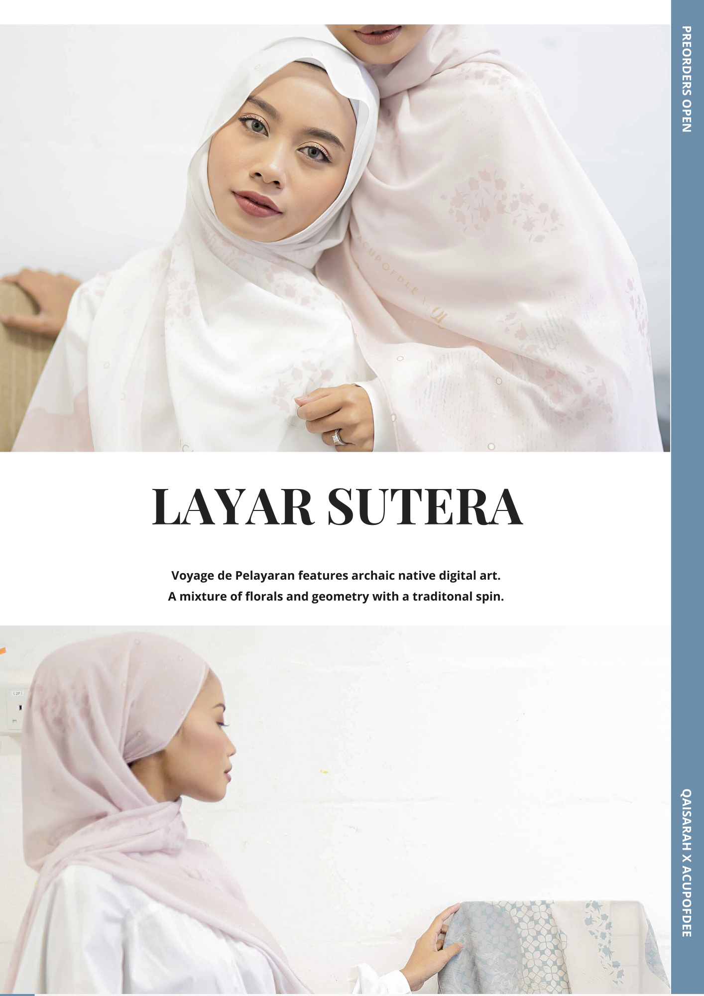 voyage de pelayaran; a cup of dee; qaisarah; preorders open; layar sutera