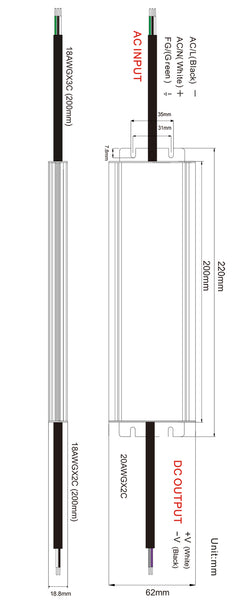 Diagram of TRIAC 100W Dimmable driver