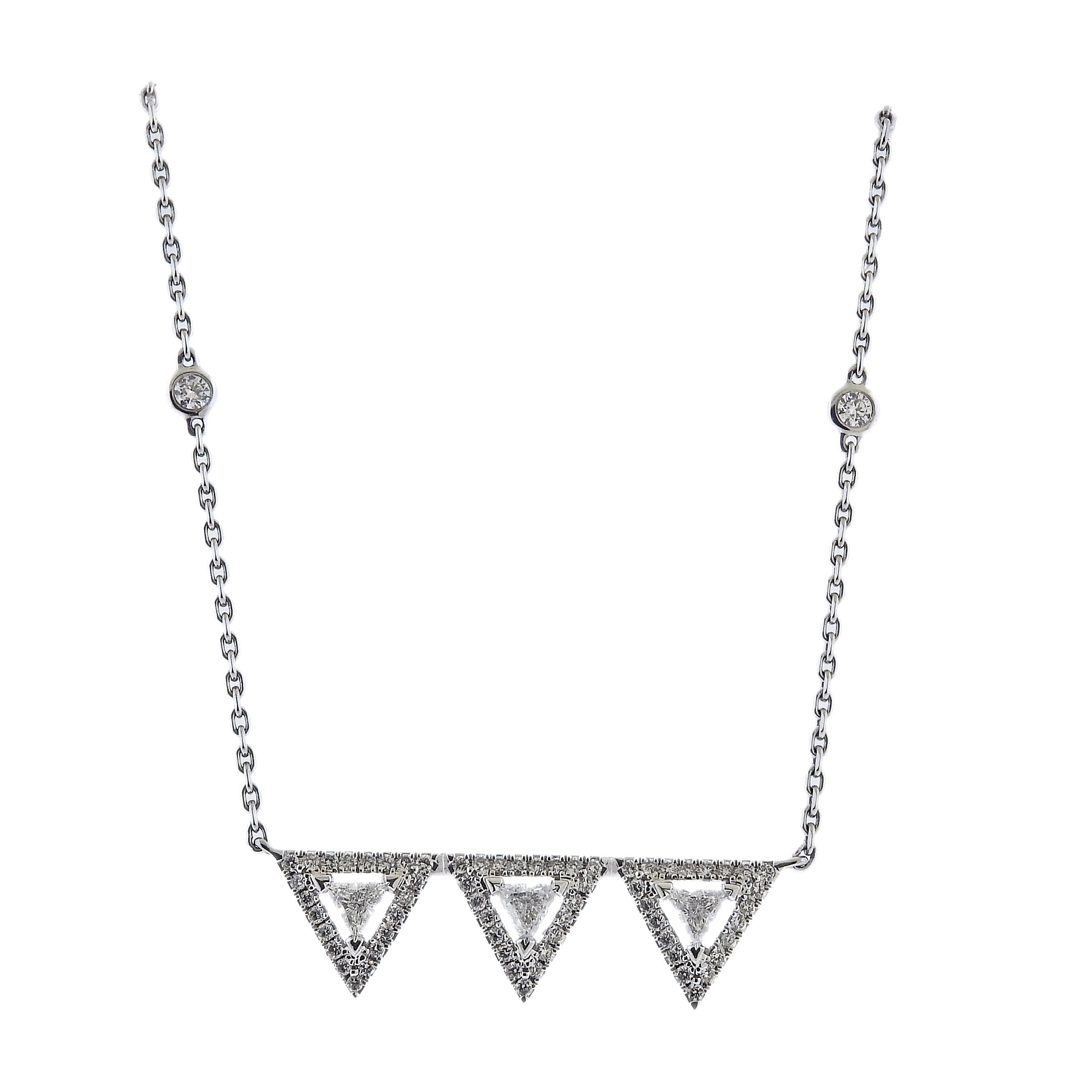 designer white gold necklace