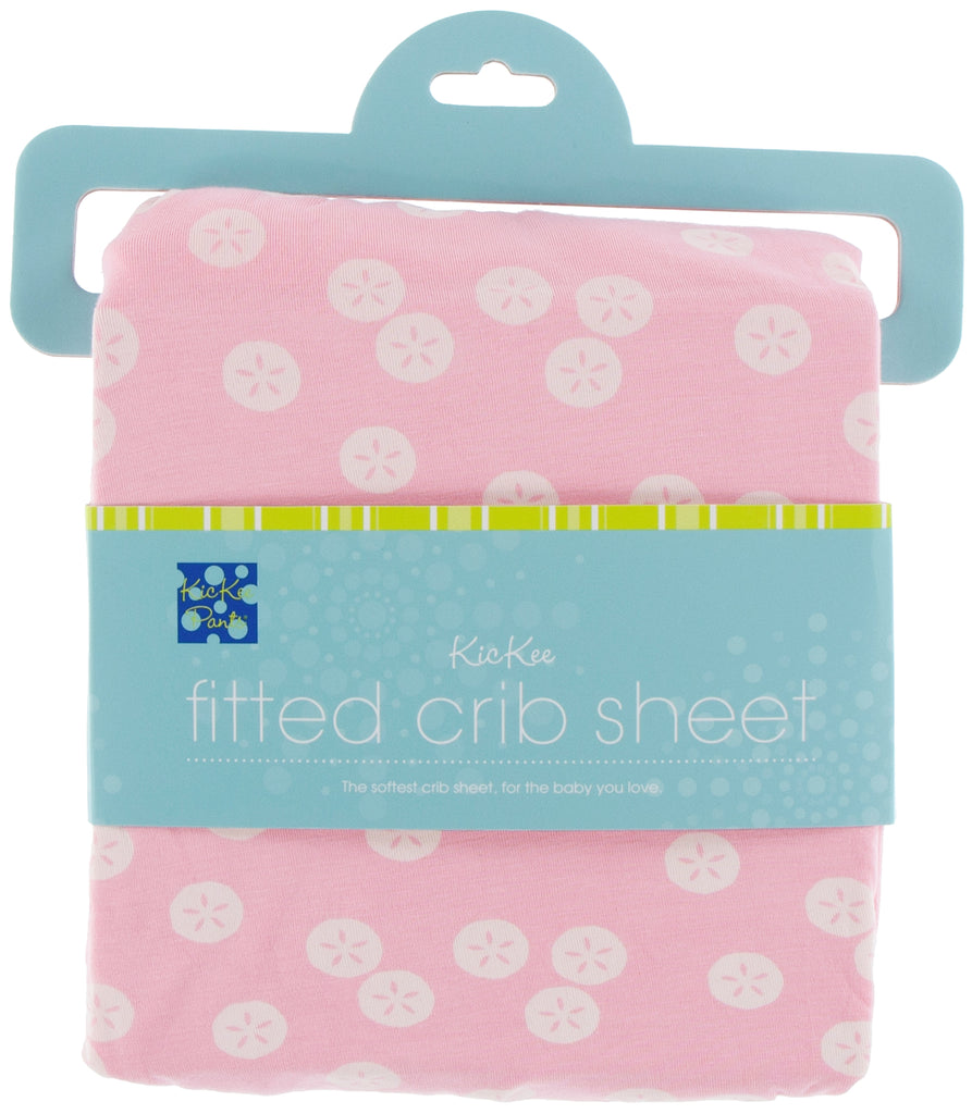 Kickee Pants Lotus Sand Dollar Fitted Crib Sheet Basically Bows