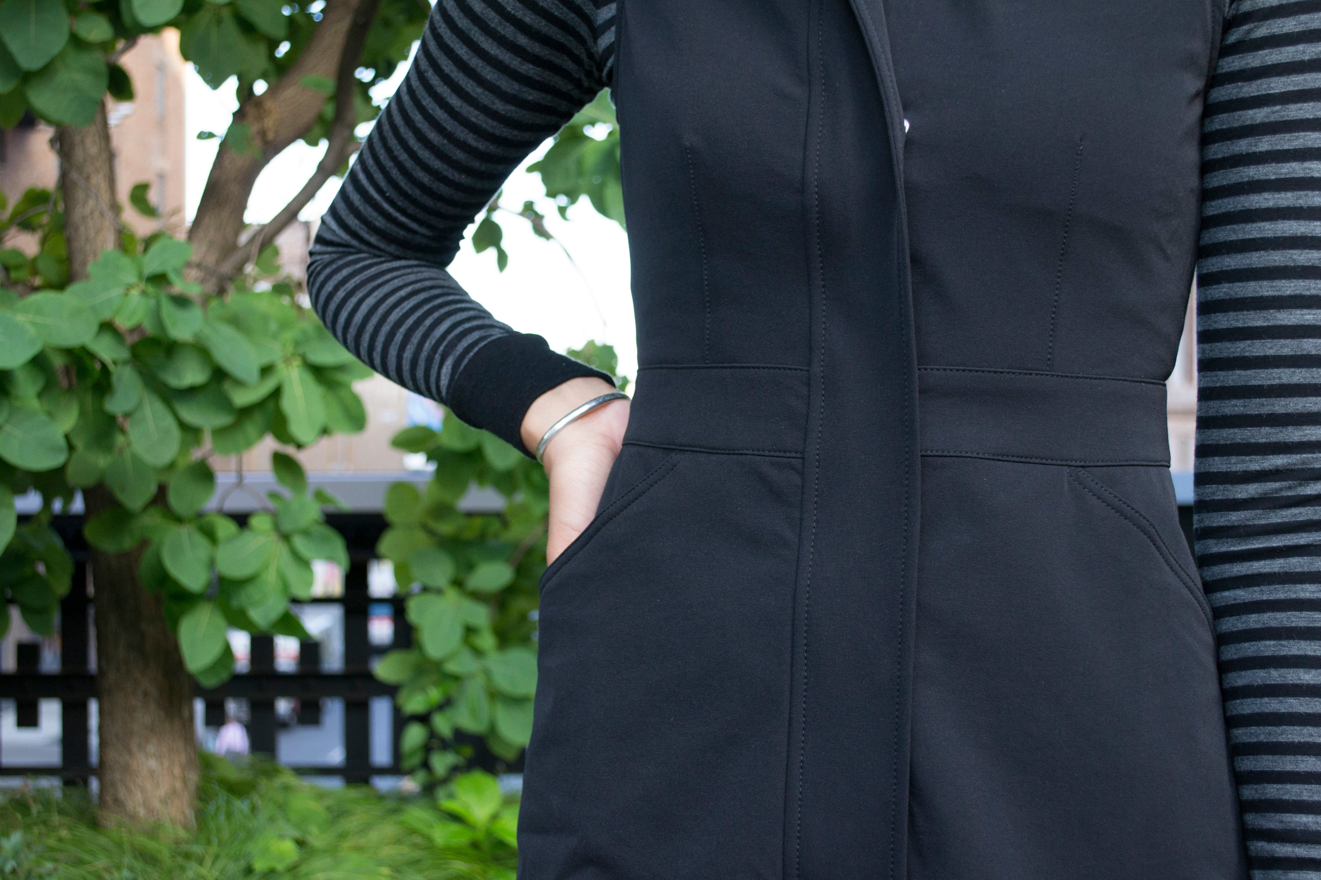 The Willary | Black Core Dress and Merino Stripe Shirt