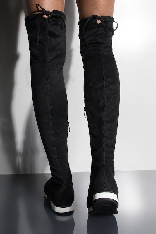 thigh high sneaker boots