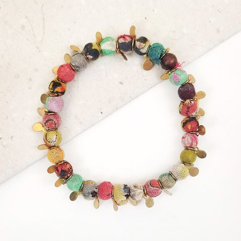 Kantha Charm Bracelet