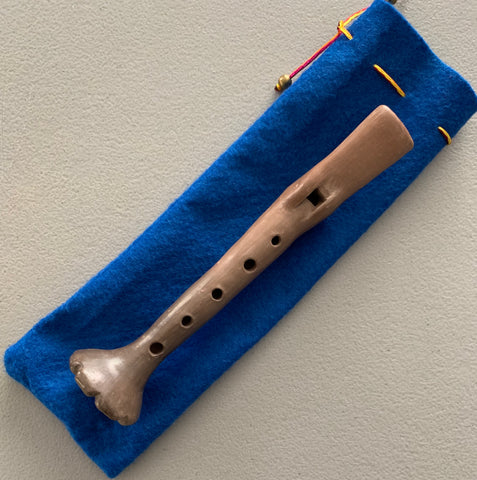 Clay Flute - Aztec Pre-Colombian replica 5