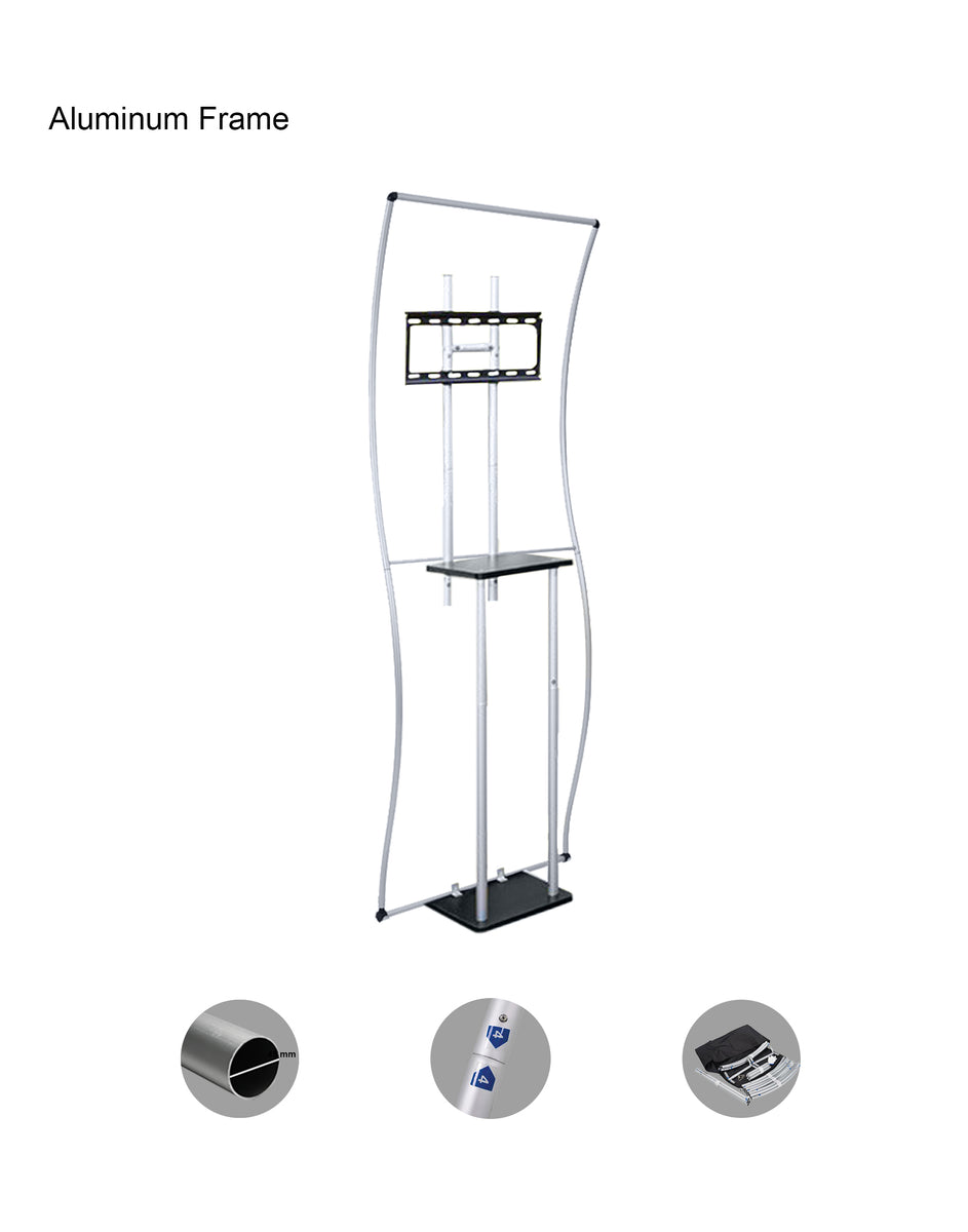 S Shape Portable Exhibition Display Stand For All Events Backdropsource