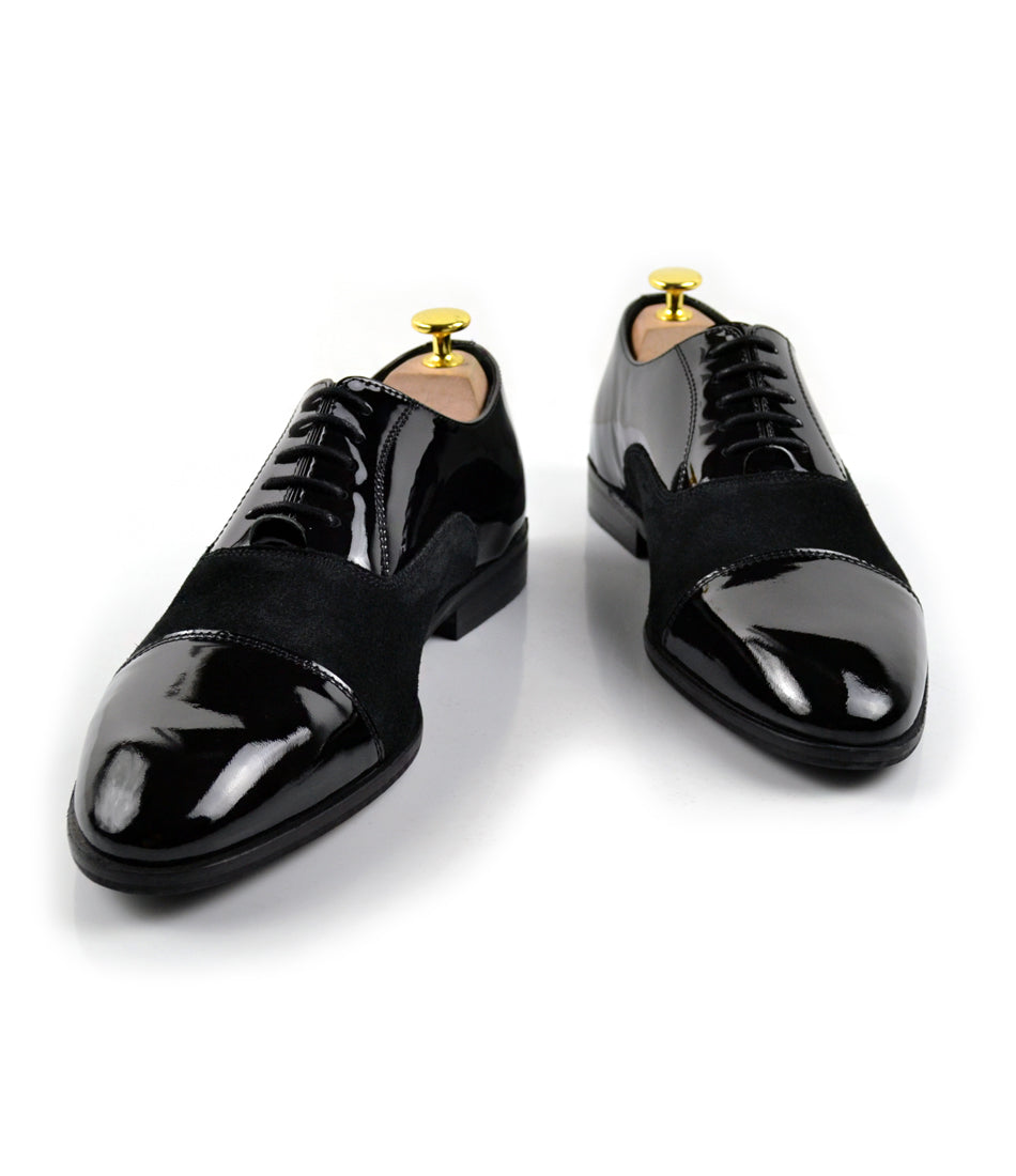 black patent oxford shoes