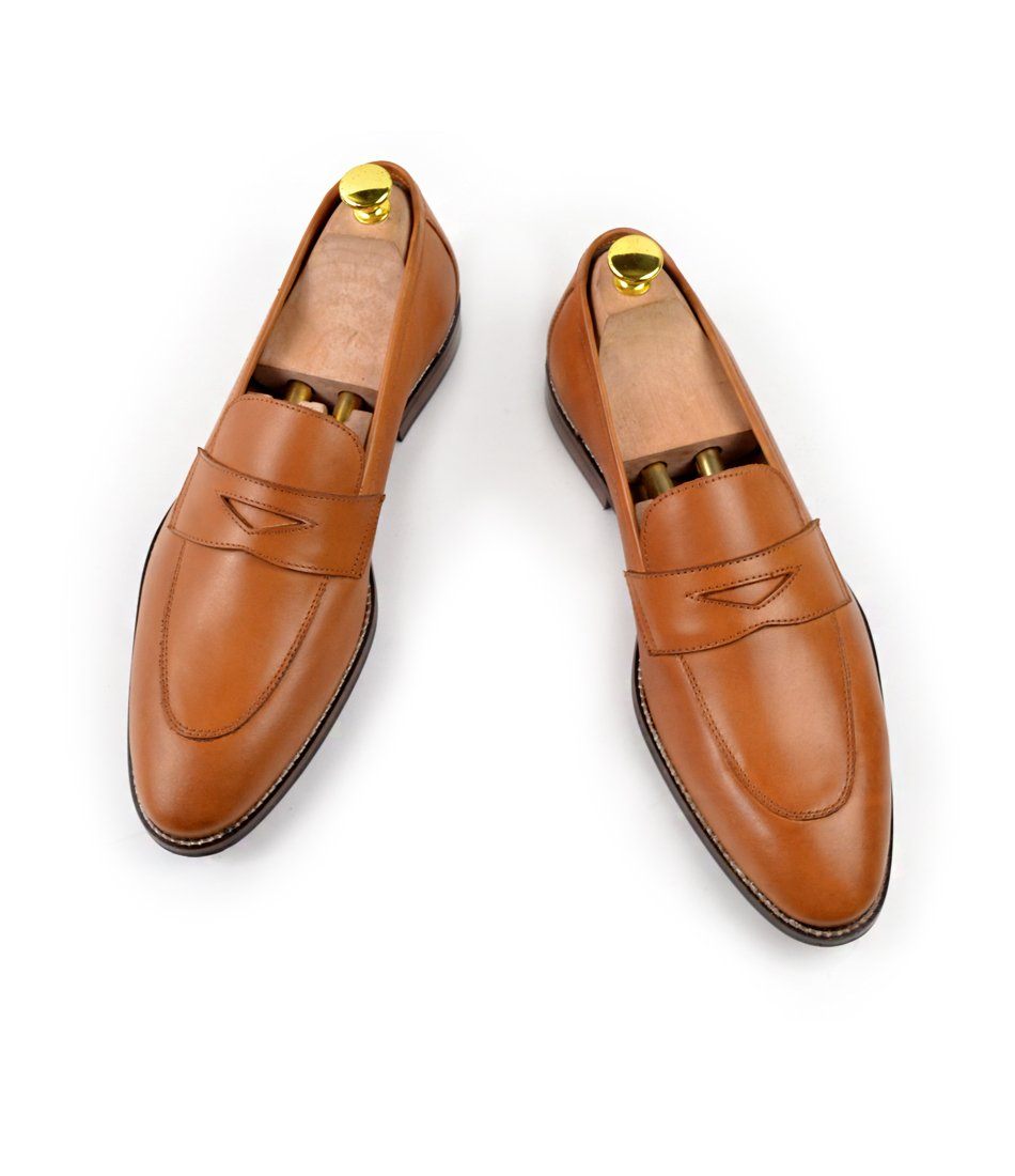 Tan Penny Loafers – The Dapper Man