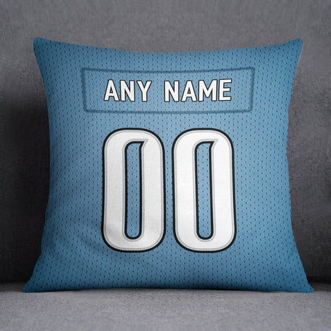 Detroit Lions Pillow Front and Back 18 x 18 - Print Personalized Select ANY Name & ANY Number - PixArtsy