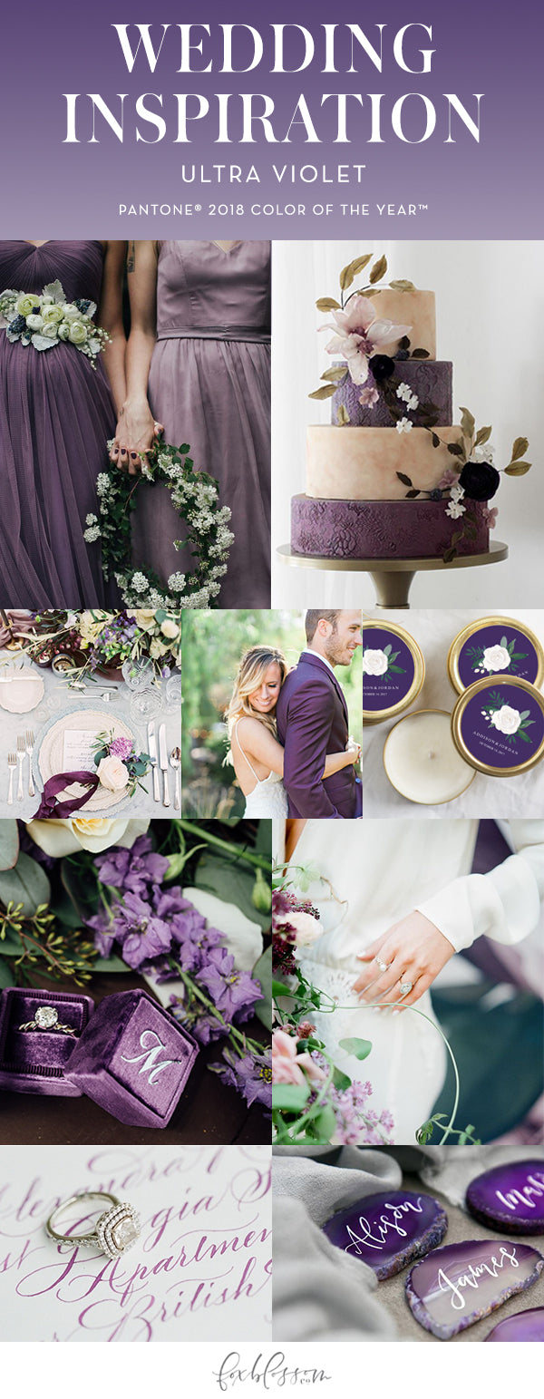 Pantone 2018 Color of the Year Ultra Violet Wedding Inspiration from Foxblossom Co.