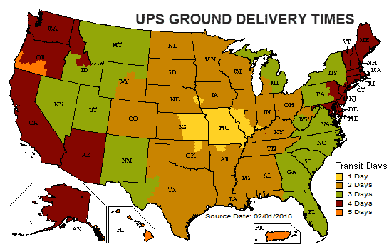Ups Ground Shipping Times