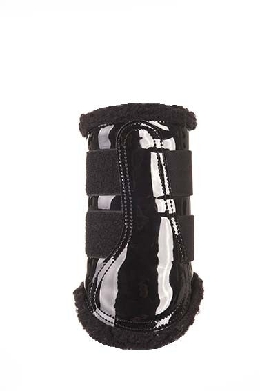 HKM Comfort FLEECE LINED Brushing Boots PATENT EQUI LEATHERALL Sizes/Colours 