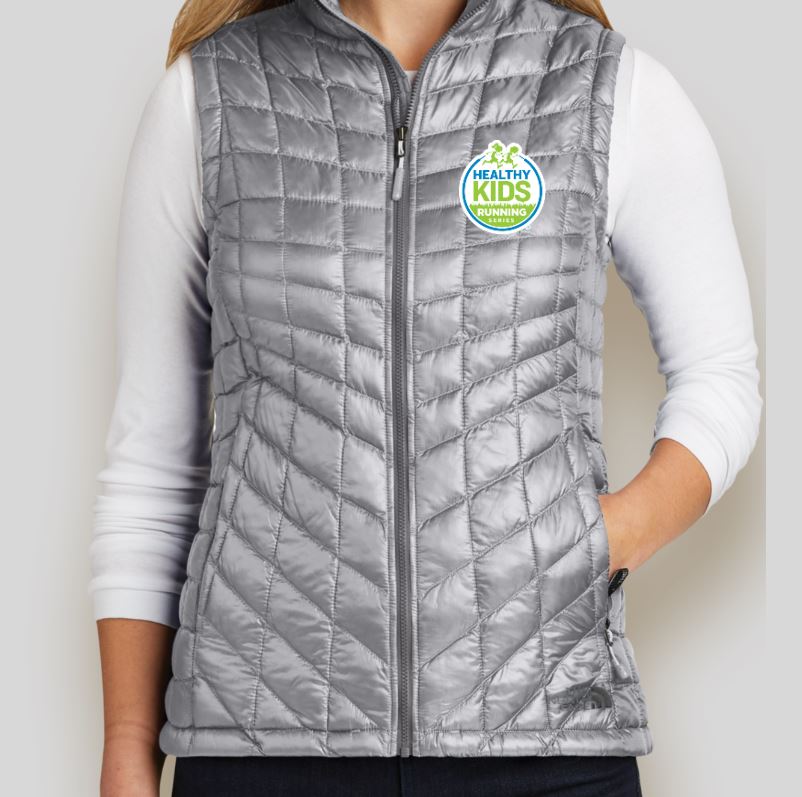 north face silver vest