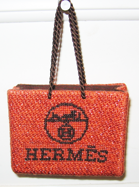 Needlepoint Hermes Shopping Bag