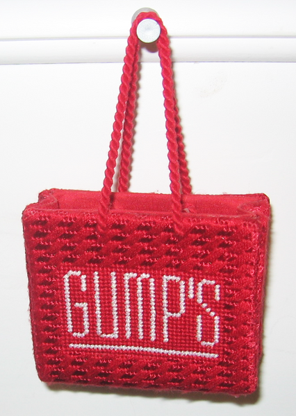 Needlepoint Gump's Shopping Bag