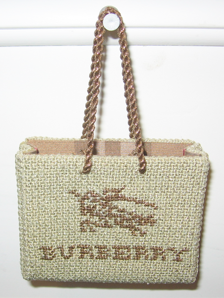 Needlepoint Burberry Shopping Bag
