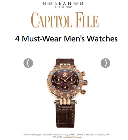 SEAH® Watches listed as one of Capitol File's Must-Wear Watches