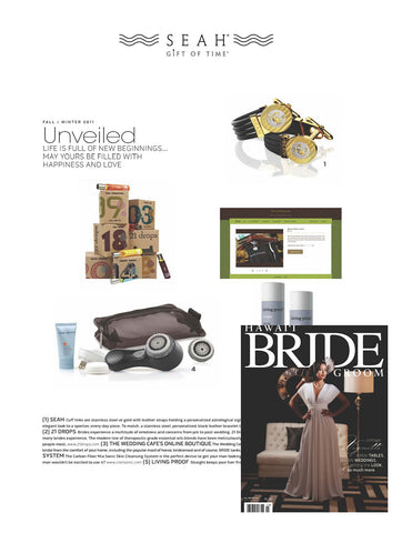 Hawaii Bride Magazine Loves our Astrology Cufflinks