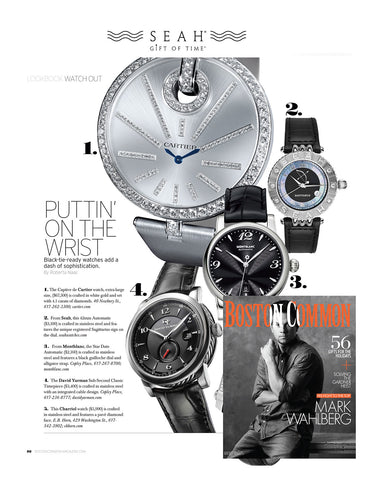 SEAH® Men's Watches Featured In Boston Common's December 2011 Issue