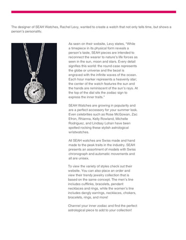 SEAH's® earrings and astrology influenced jewelry featured on Lib page 2