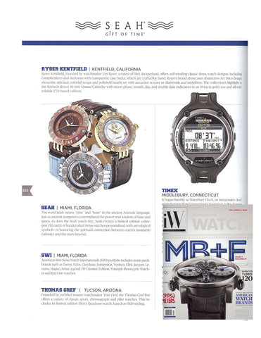 iW International Watch Magazine features our SEAH® Astrology watch line